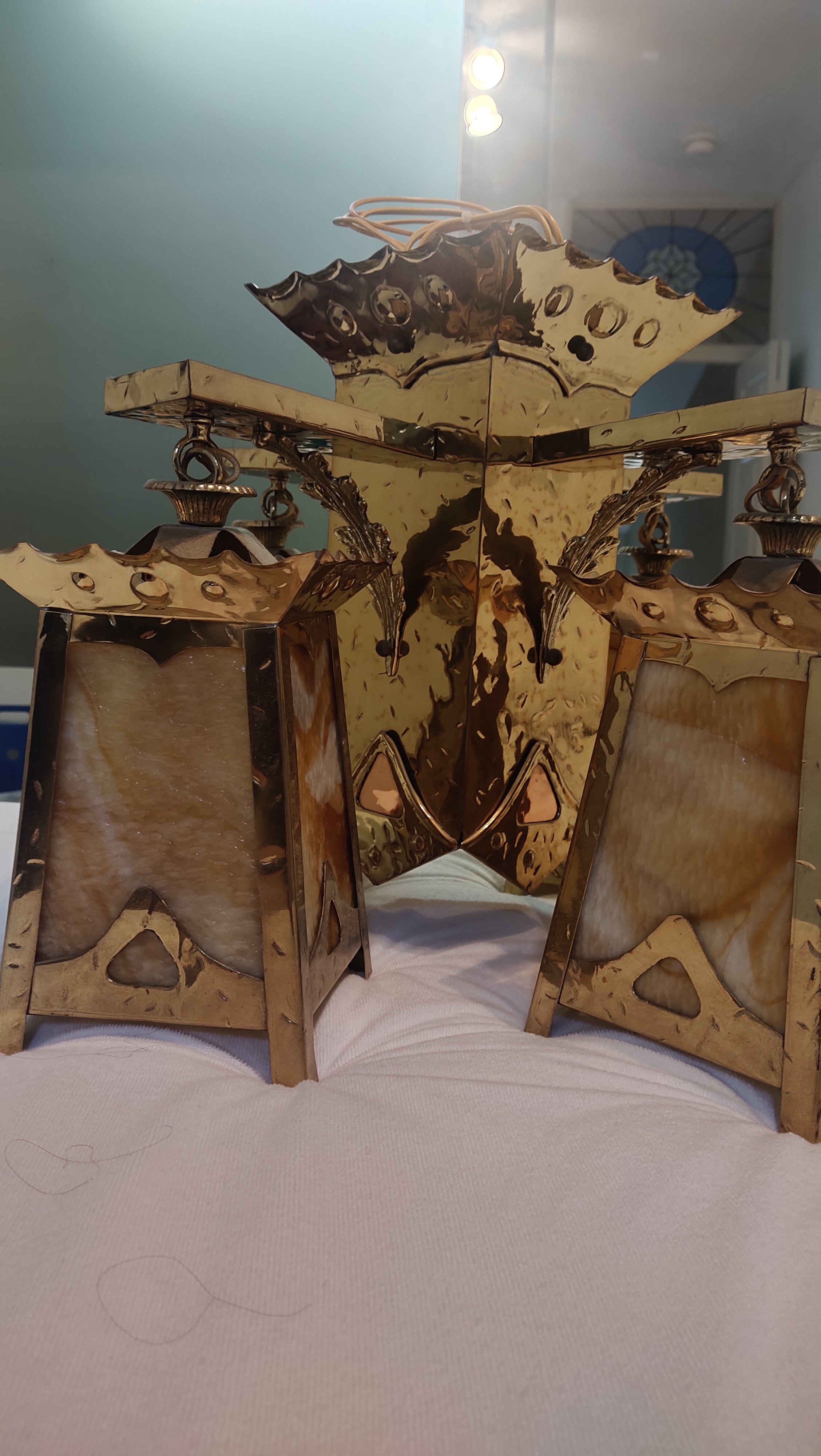 Solid brass chandelier