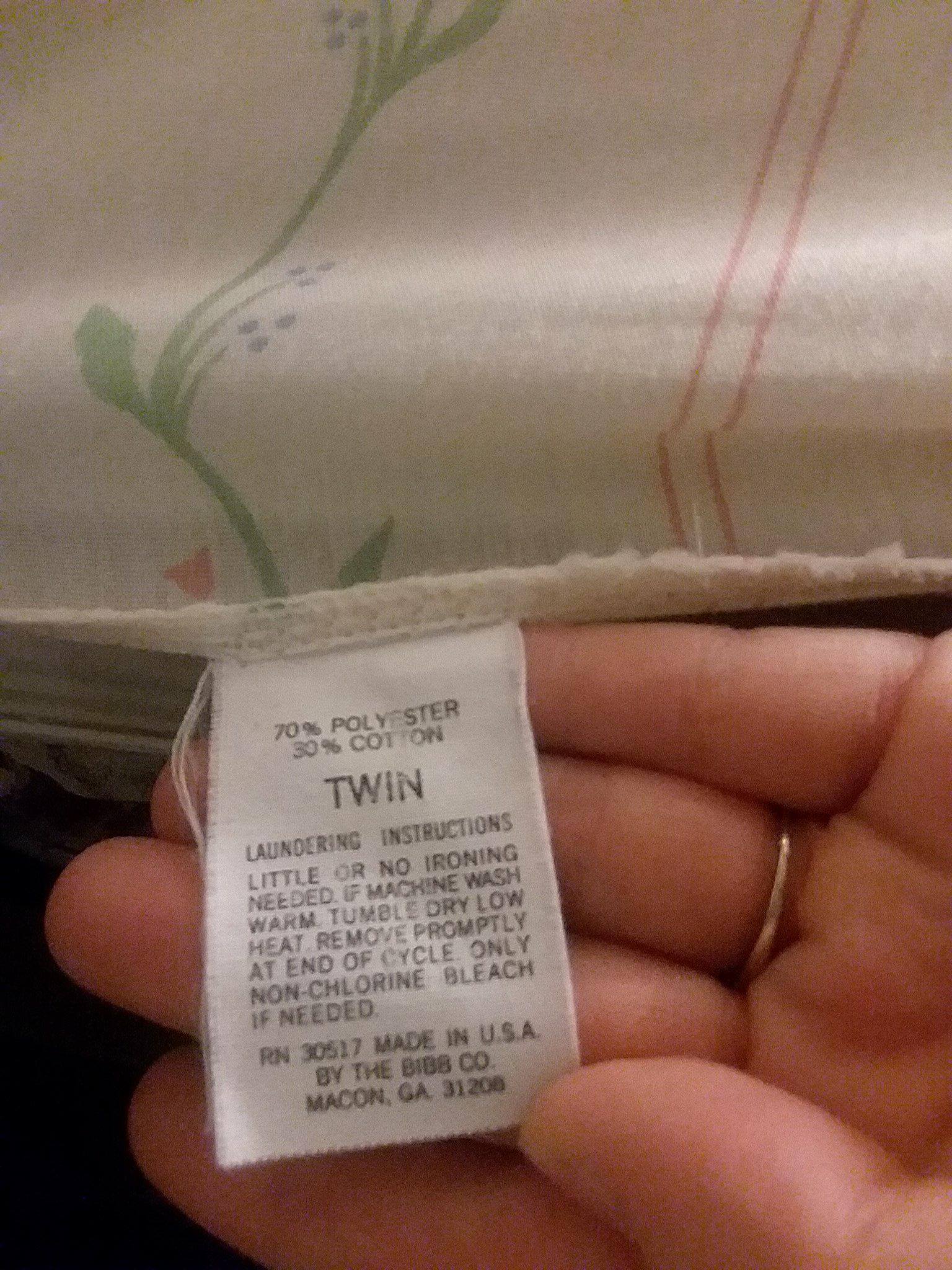 tag of possible floral antique sheets?