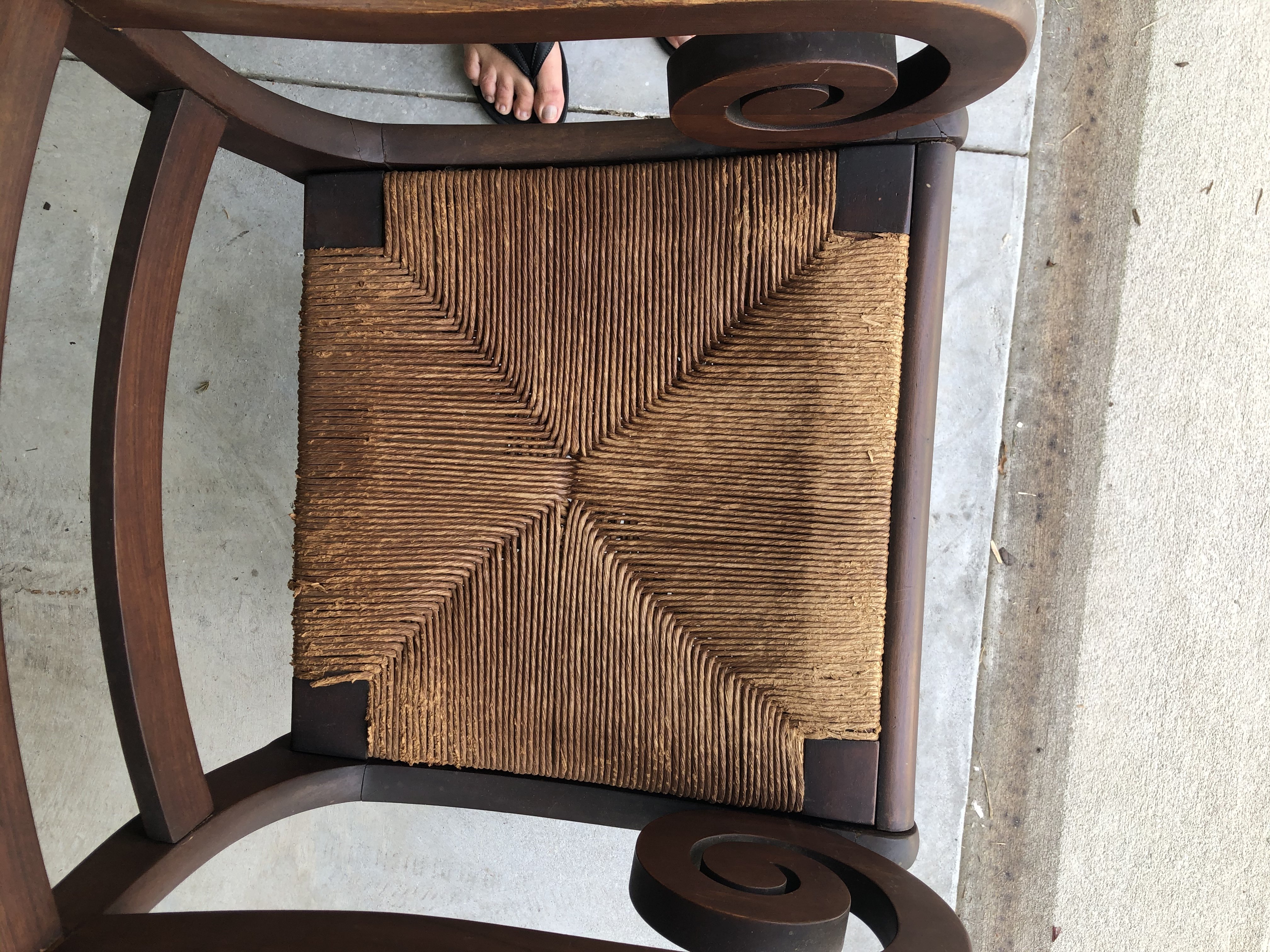Top cane seat