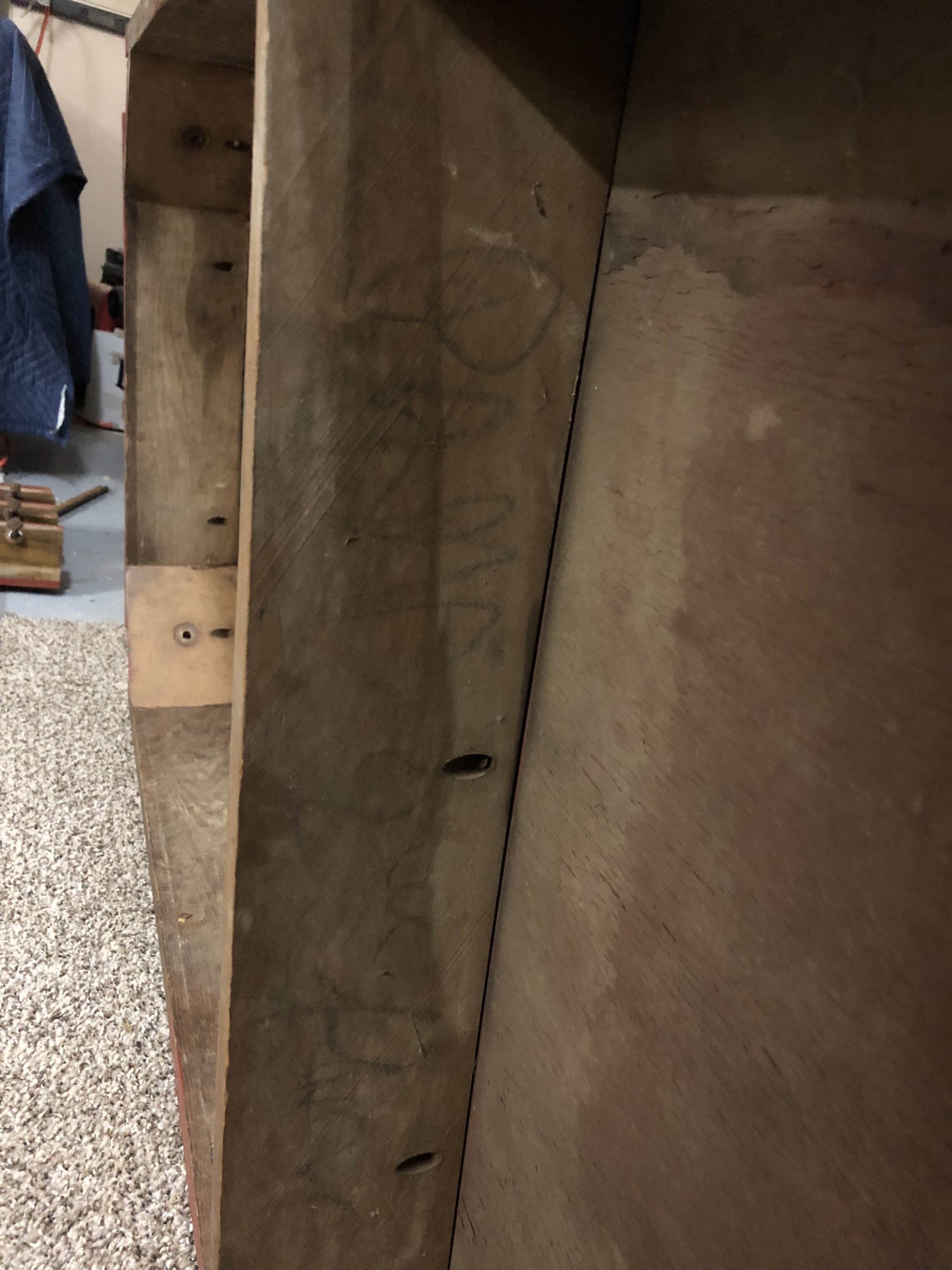 Under side of the table