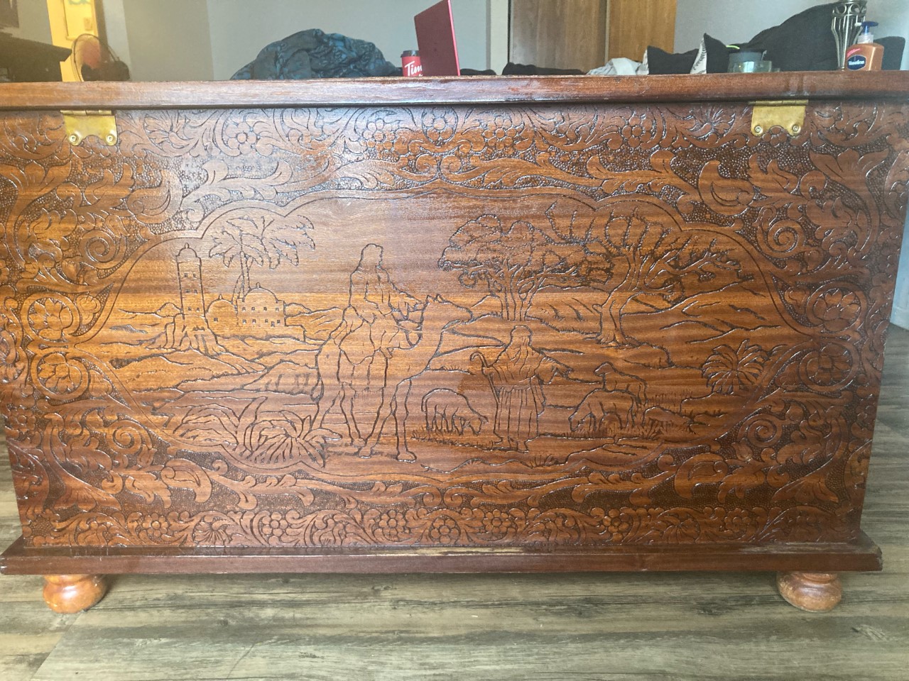Vintage Hand Carved Chest Looking for info. on.