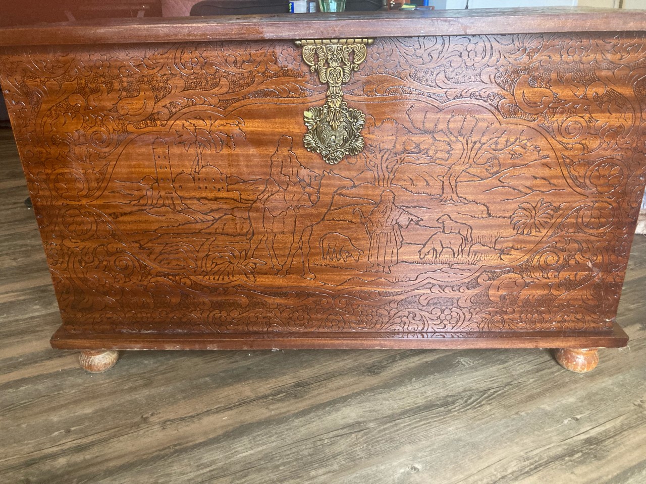 Vintage Hand Carved Chest Looking for info. on.