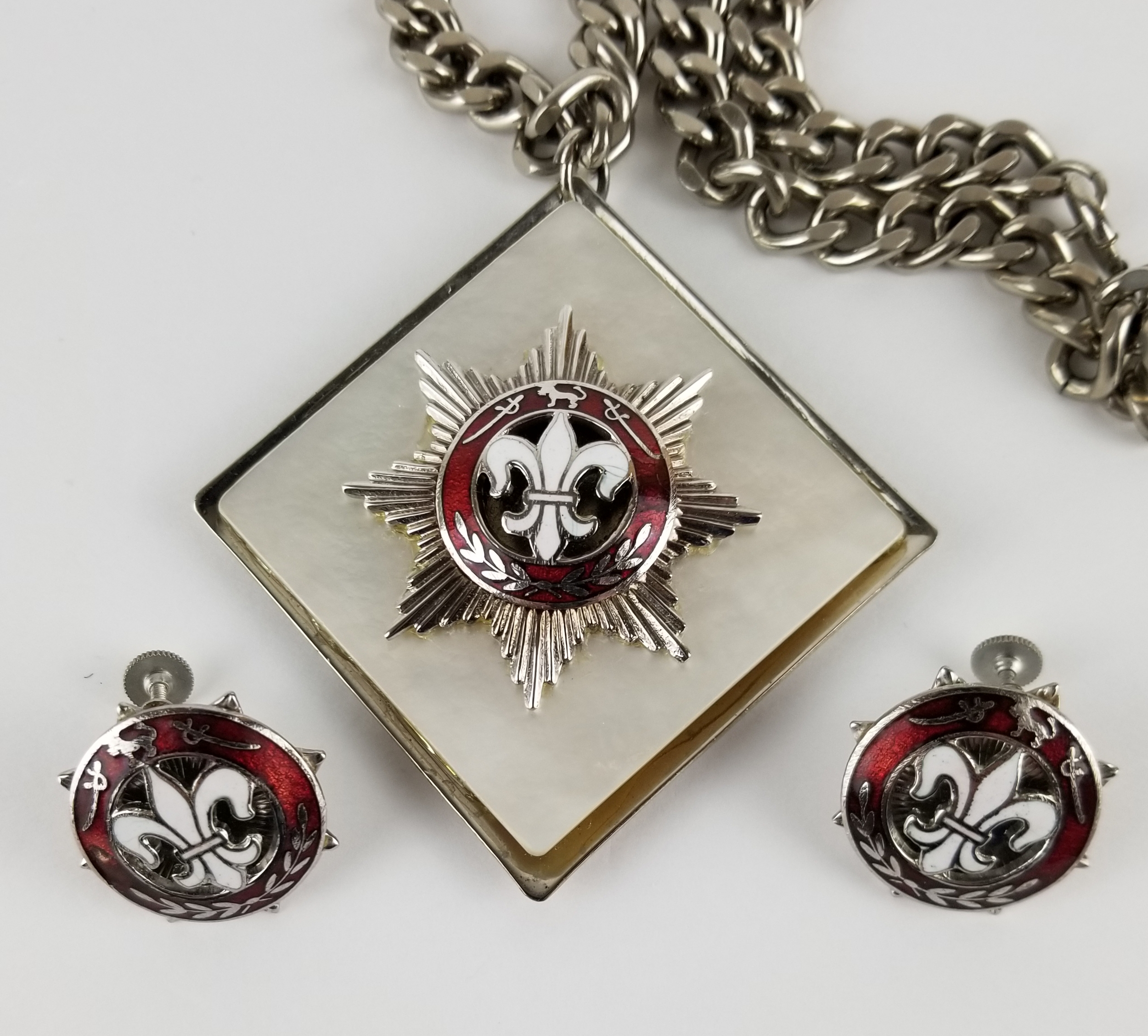 Vintage pendant and earring set