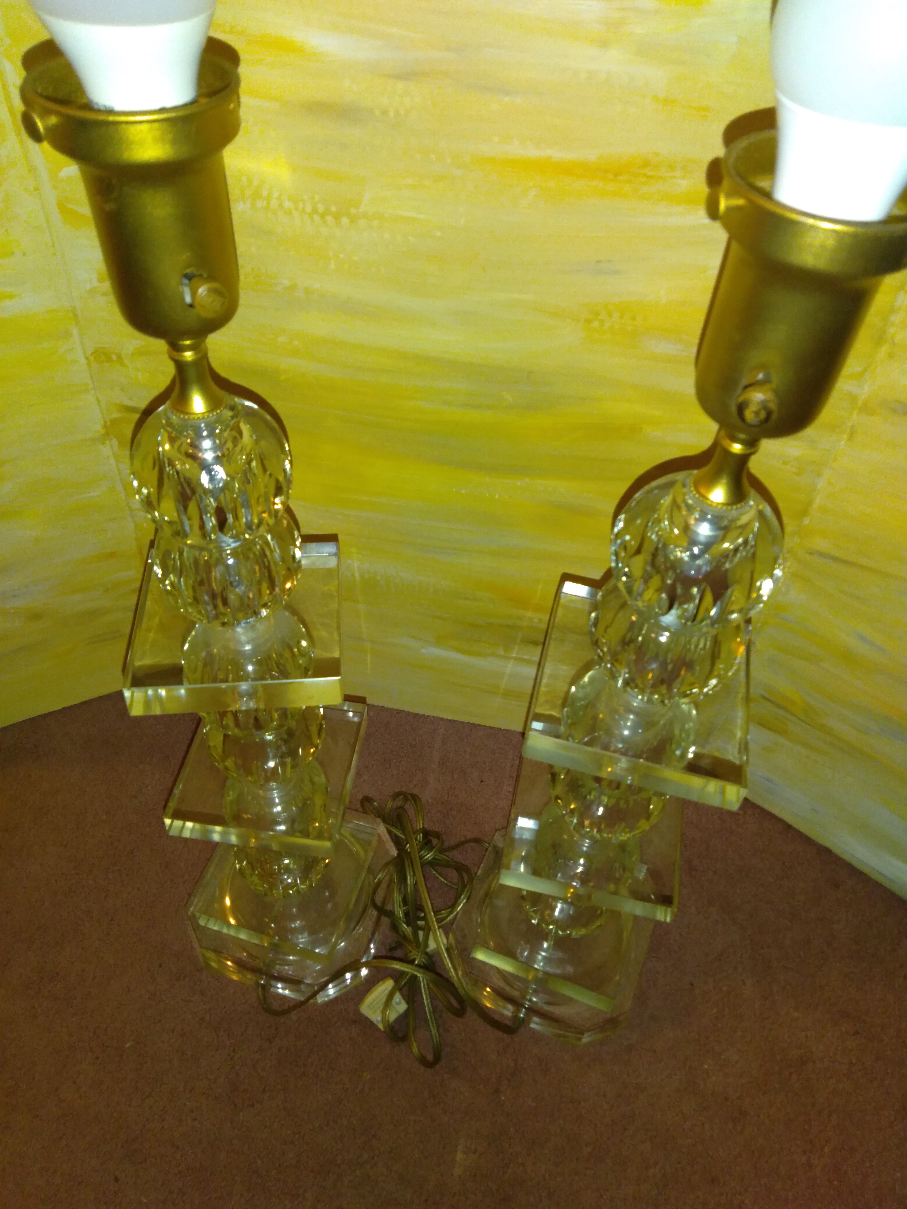 Vintage Stacked Glass Lamps
