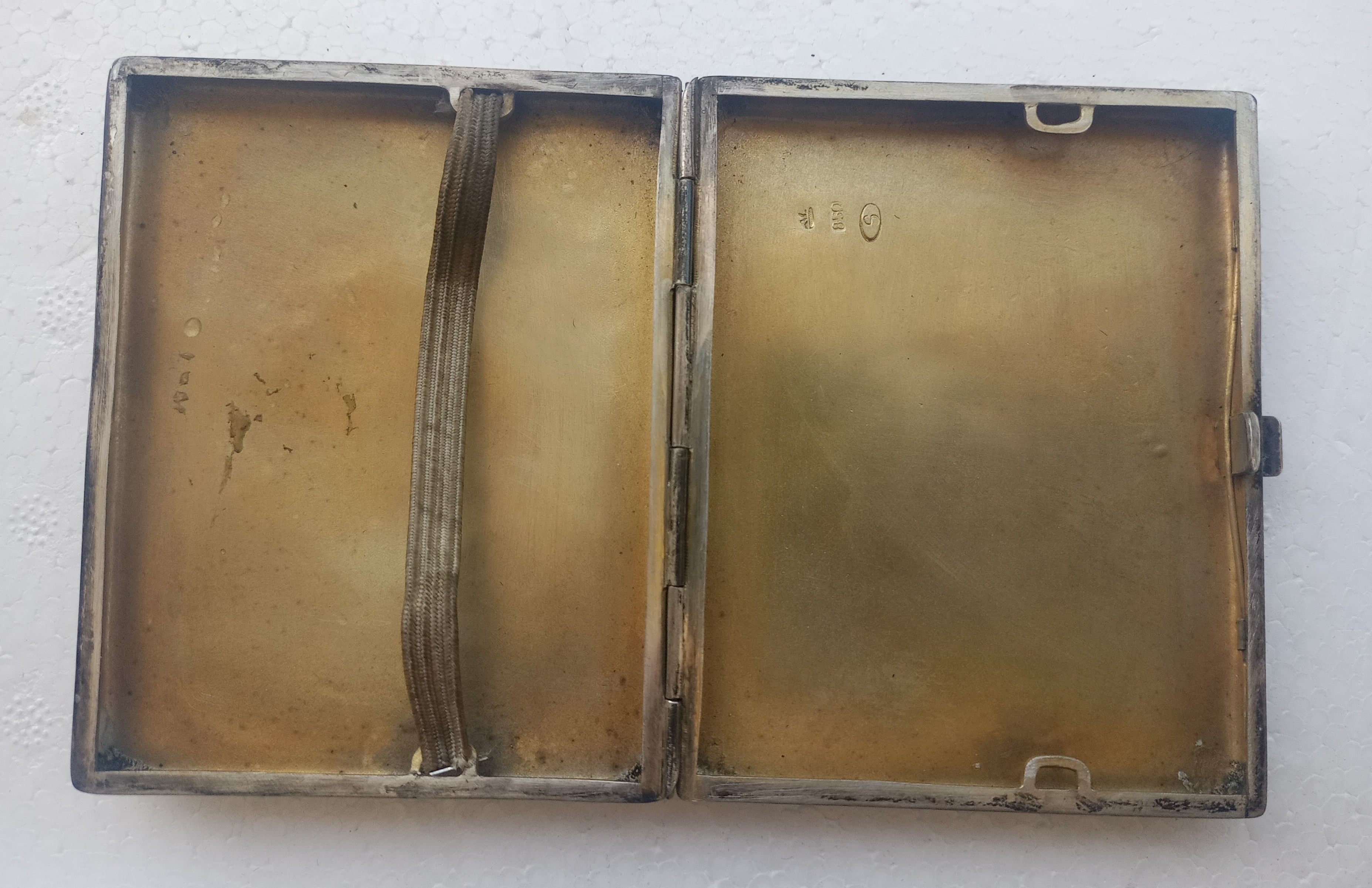 What is the value of silver with enamel sigarette box?