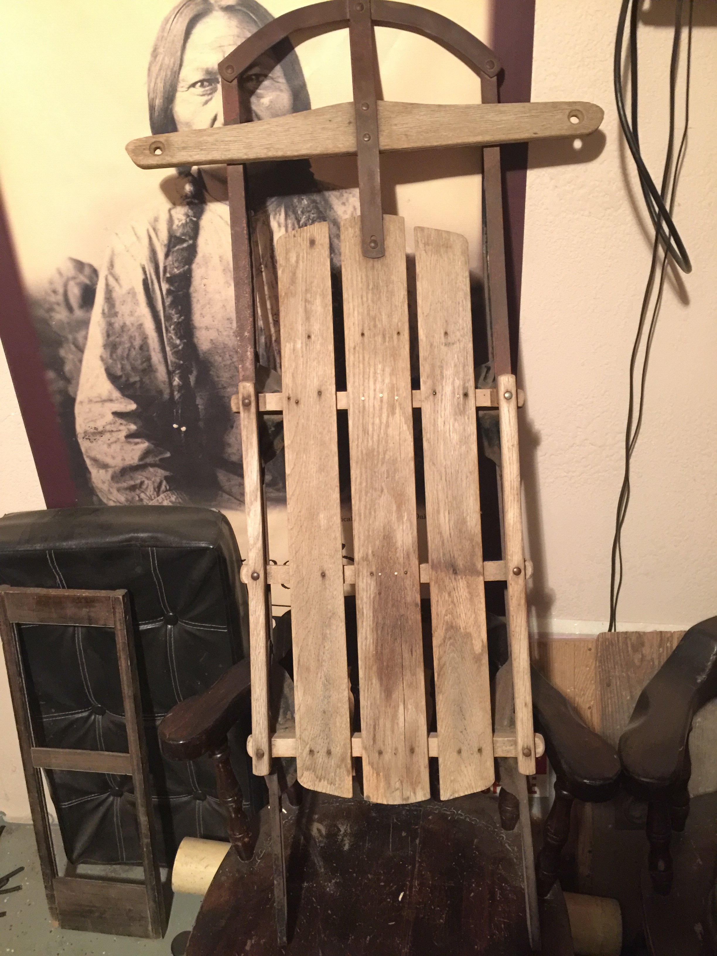 wooden sleigh