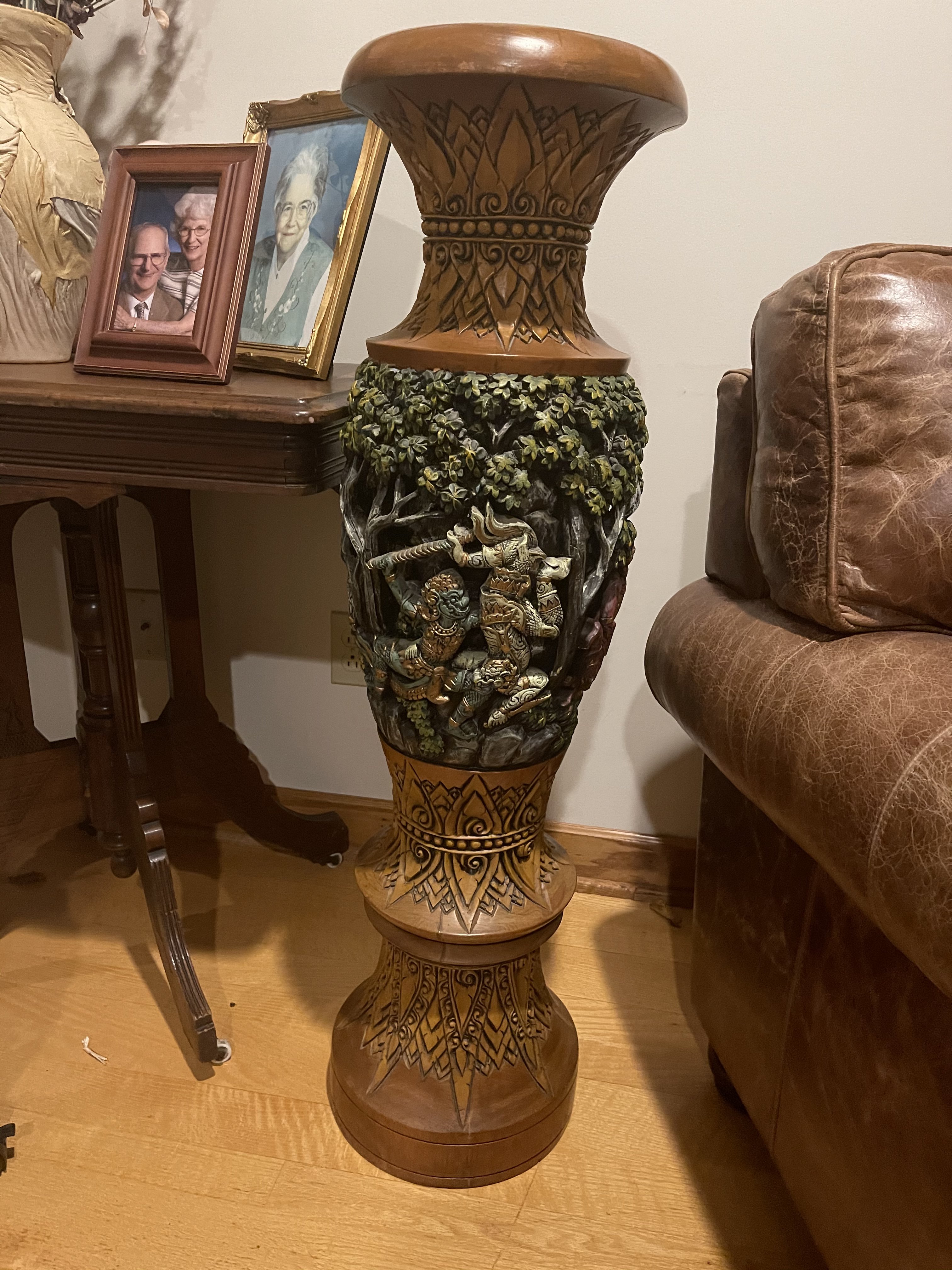 Wooden vase