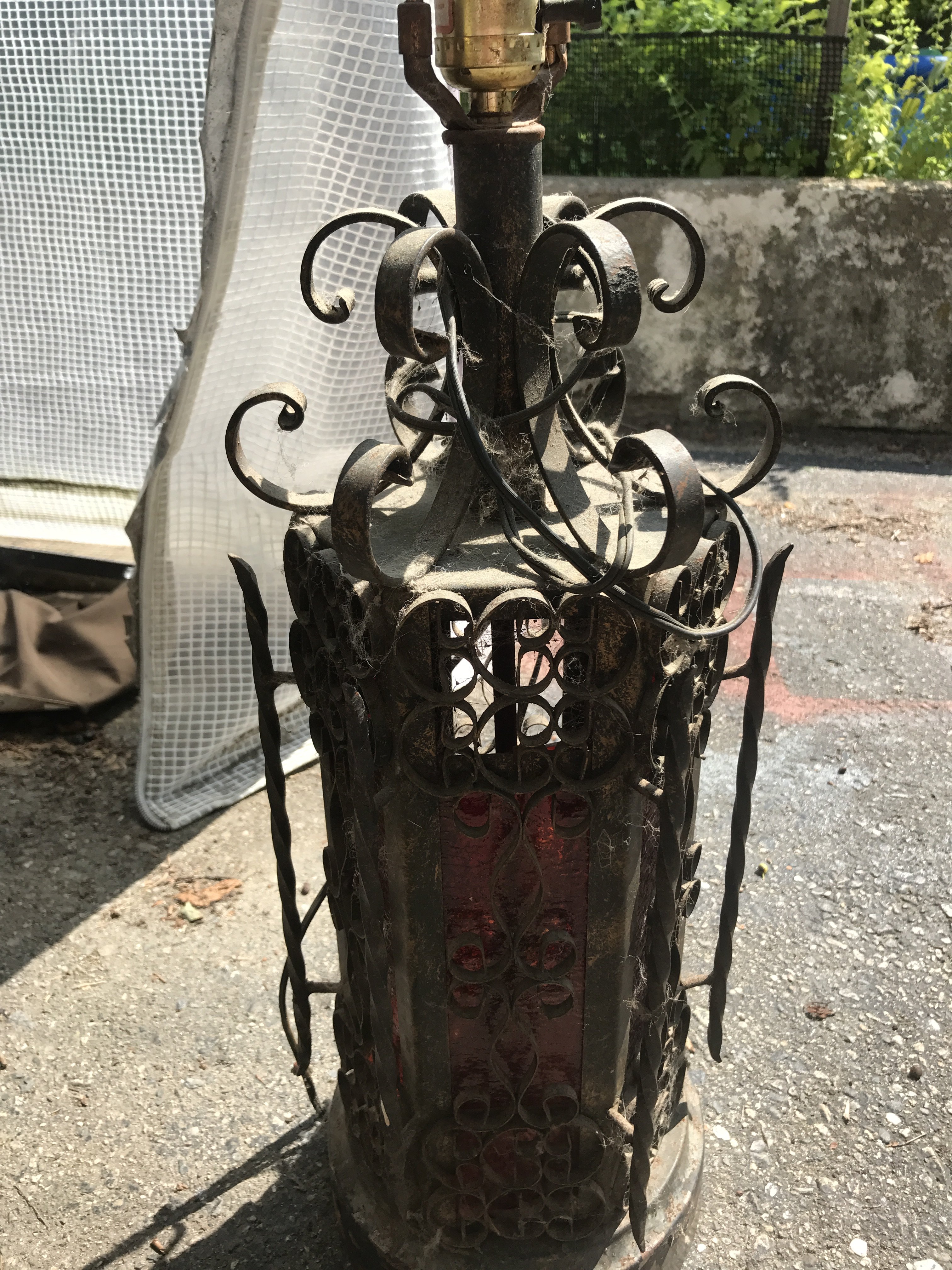 Wrought iron lamps