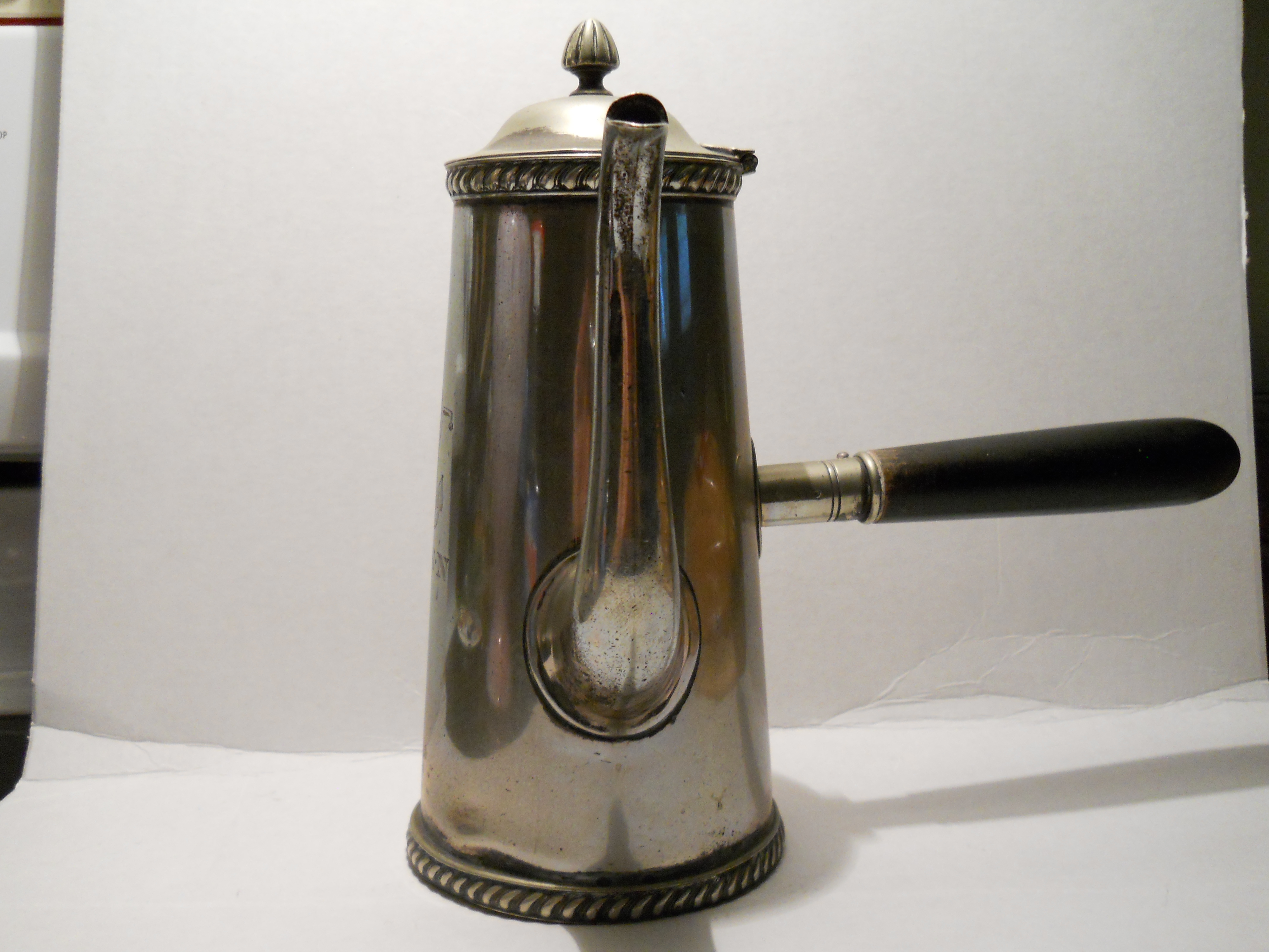 Silver plate coffee pot Antiques Board