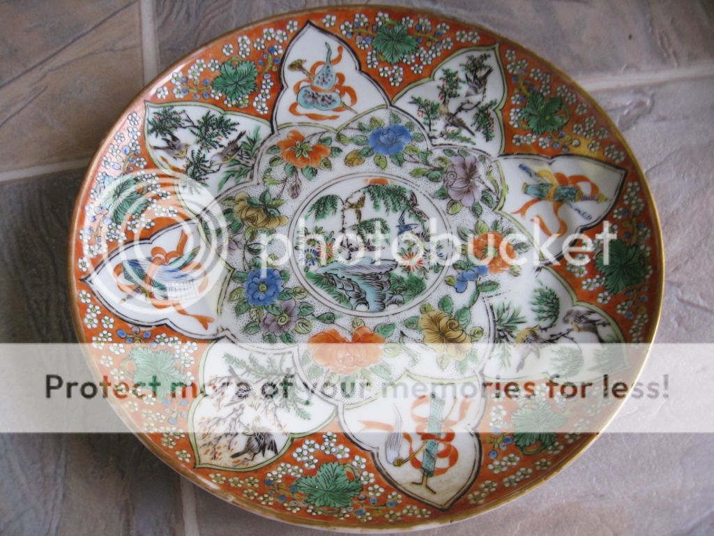 Pair Chinese Porcelain Plates Antiques Board