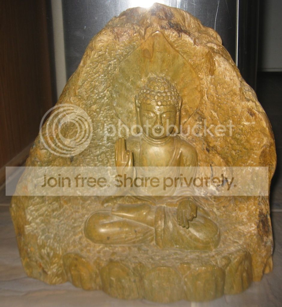 Chunky Soapstone Buddha Sculpture Antiques Board
